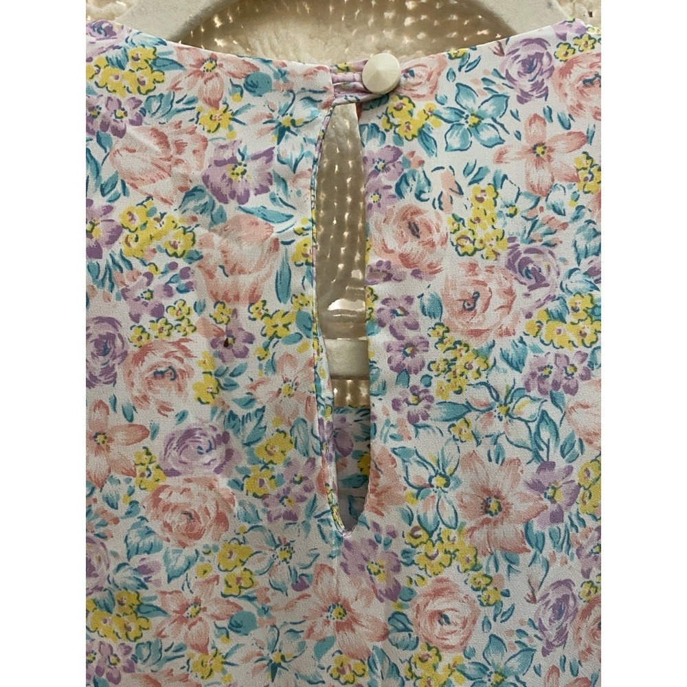 Lisa II Vintage 90's Floral Dress Cottagecore Midi 8 Twee Prairie Coquette - Picture 7 of 13